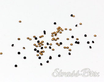 Chaton SS1 / PP4 1,1 -1,2 mm JET/Negro Diamantes de imitación Cristal Diamantes de imitación