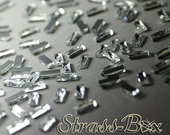 RECTANGLE 3x8 mm CRYSTAL Hotfix clear rhinestones