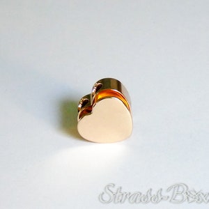 CORDSTOPPER HEART 2 holes in GOLD