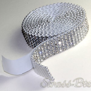selbstklebendes MESH CRYSTAL 6reihig 2cm Strassband SS08