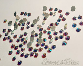 NON Hotfix SS30 CRYSTAL AB Premium iridescent rhinestones for sticking on, extra glue required Glas
