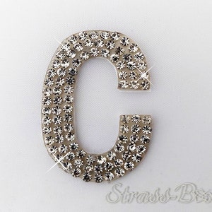 Letras autoadhesivas Chaton / C / Glitter Patches para pegar cristal