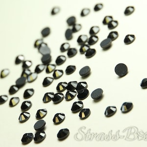 Hotfix BASIC HEAMTITE SS20  rhinestones black / metallic
