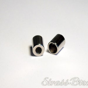 CORD ENDS in metal Silver