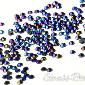 JET AB SS10 hotfix Basic rhinestones black iridescent