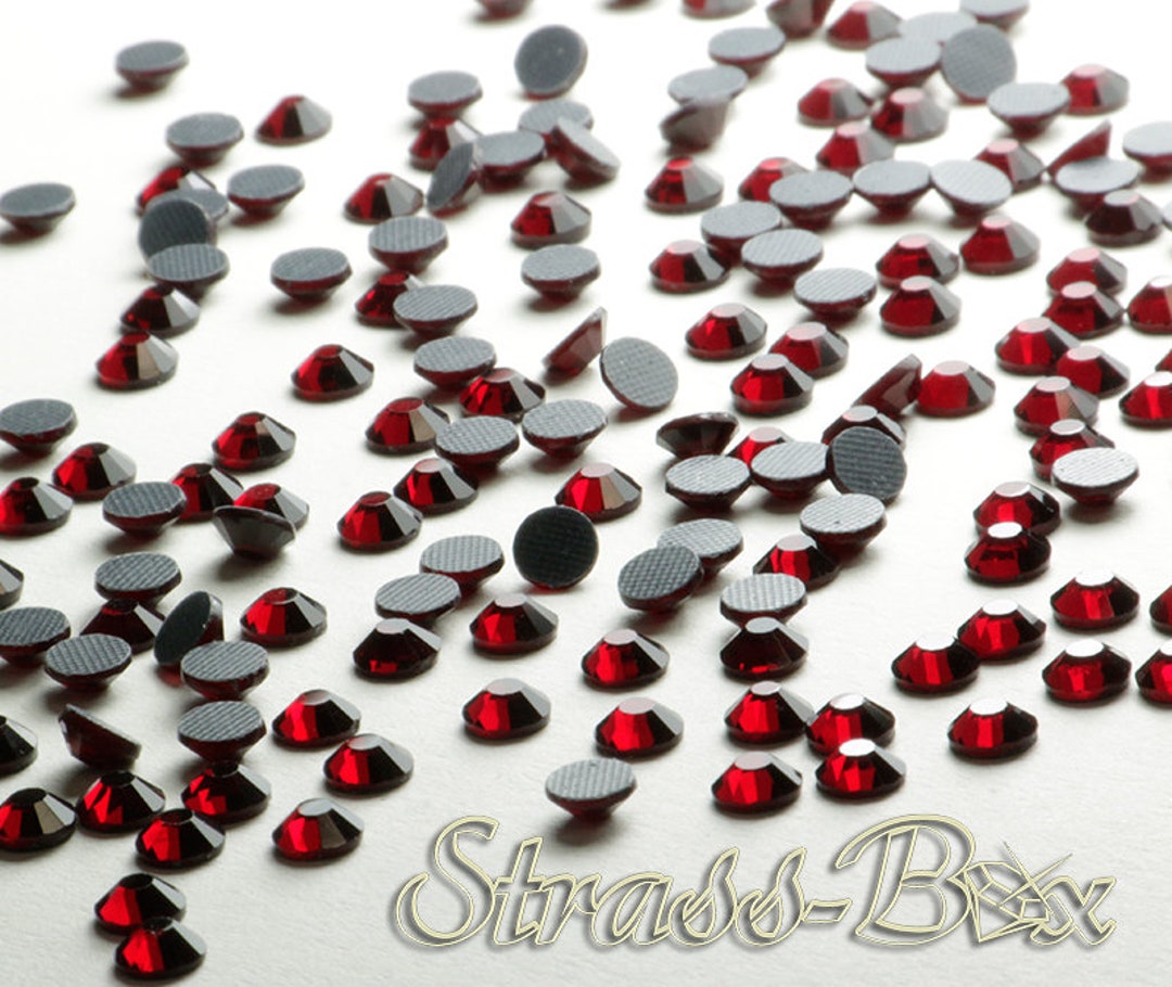 Strass Thermocollants Hotfix Rouge AB - 300 Pièces SS16/4mm - Pour Tissus, Vêtements, Bijoux - Effet Brillant