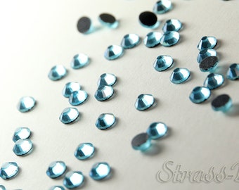 AQUAMARINE SS30 Hotfix DMC rhinestones light blue