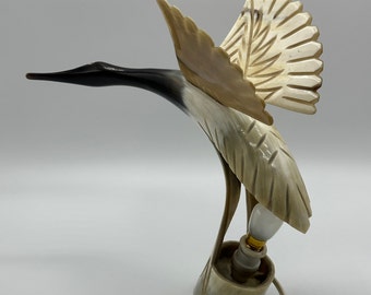 Lampe d’oiseau Art Déco Lampe de bureau antique en bakélite sculptée à la main