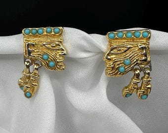 Boucles D'oreilles Clips Vintage Or Rondes - Émail Beige, Style Rétro, Bijou Fantaisie D'occasion