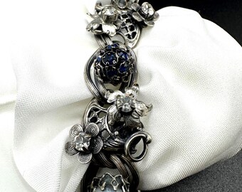 KAFIN New York Bracelet Vintage NY Designer beautifully decorated link bracelet, collector's rarity, unsigned but 100% Kafin jewelry