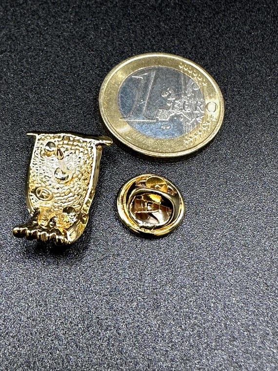 Krawattennadel Eule Brosche Wunderschöne schwarz … - image 5