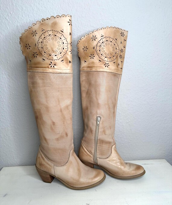 Long Leather Boots, Made in Italy, Women display picture 2