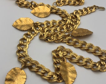 Cinturón de alta costura KJL Designer Kenneth Jay Lane Signed Vintage Jewel Belt Cinturón de mujer, metal chapado en oro