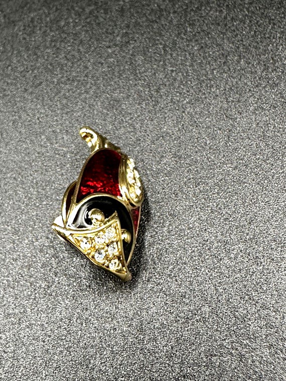 Krawattennadel Eule Brosche Wunderschöne schwarz … - image 8