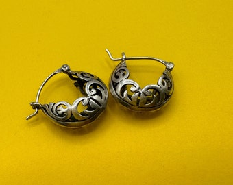 Boucles d'oreilles en argent sterling 925 boucles d'oreilles boho vintage