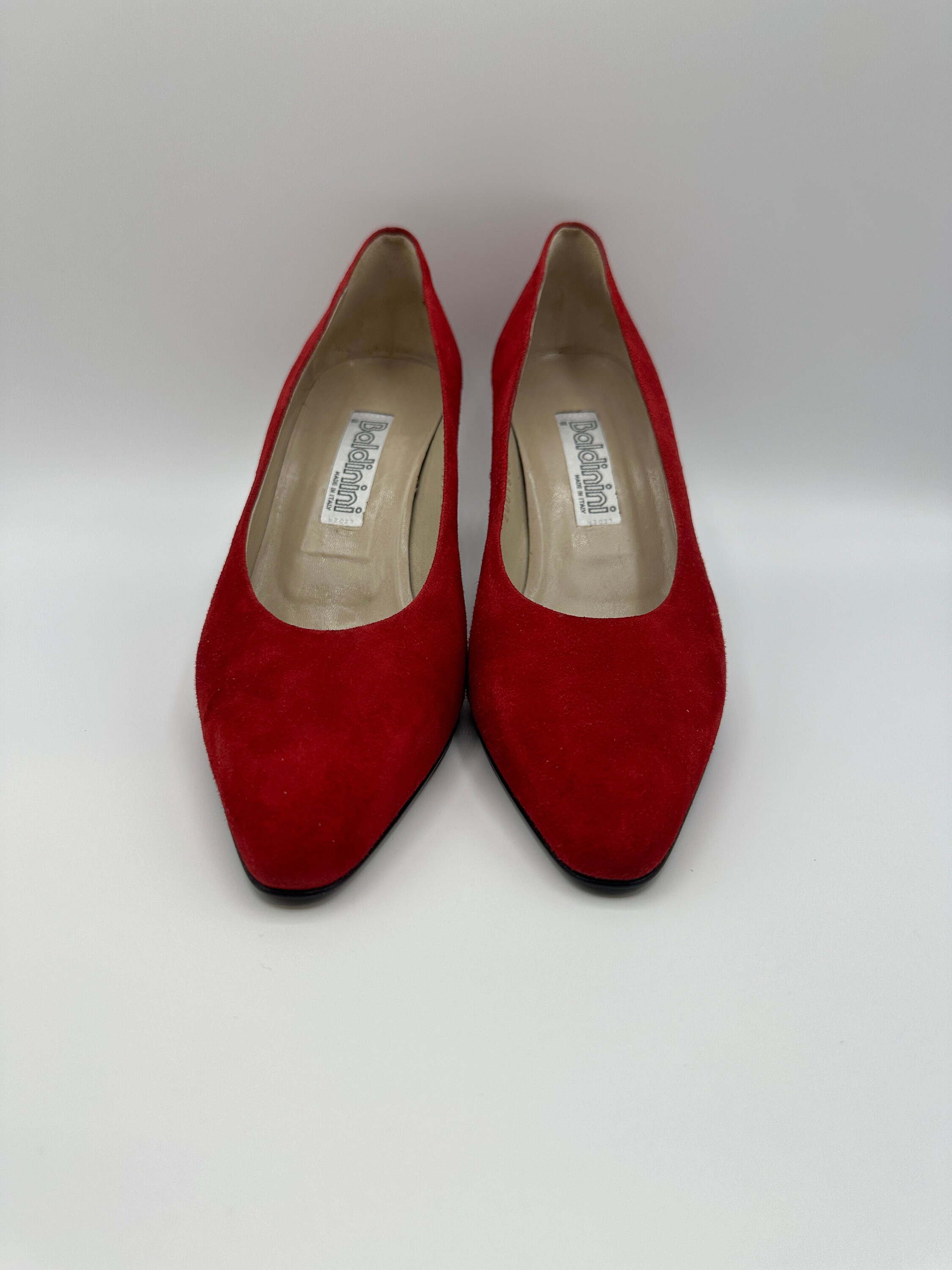 BALDININI Leather Pumps in Lipstick Red High quality Genuine Suede Vintage Luxury Ladies Shoes Outside Inside Sole Made of Leather RRP 550 EUR Etsy Australia
