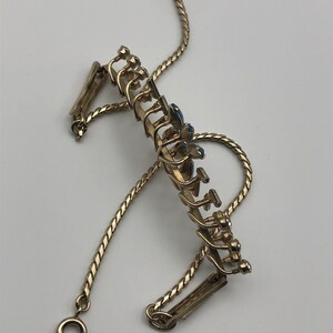 Collar de pedrería Baguette hermosa cadena de collar vintage de la década de 1950 imagen 9