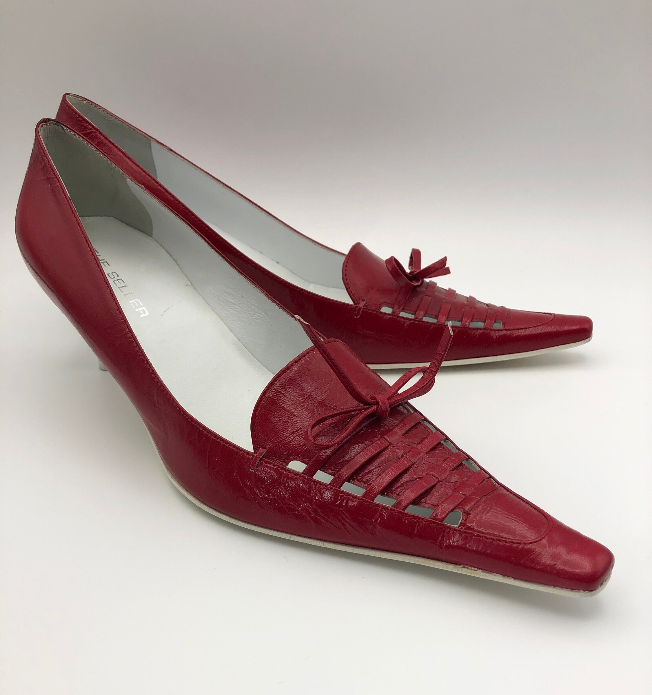 Leather slip deals on pumps