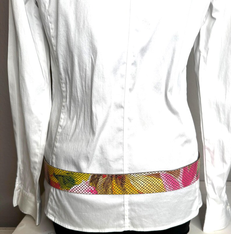 Colorful genuine leather women's belt, made in Germany, very good quality, can be closed at lengths of 82 - 84 - 87 - 89 - 91 - 94 cm. image 6