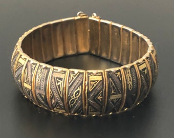 Damascus Art Nouveau bracelet