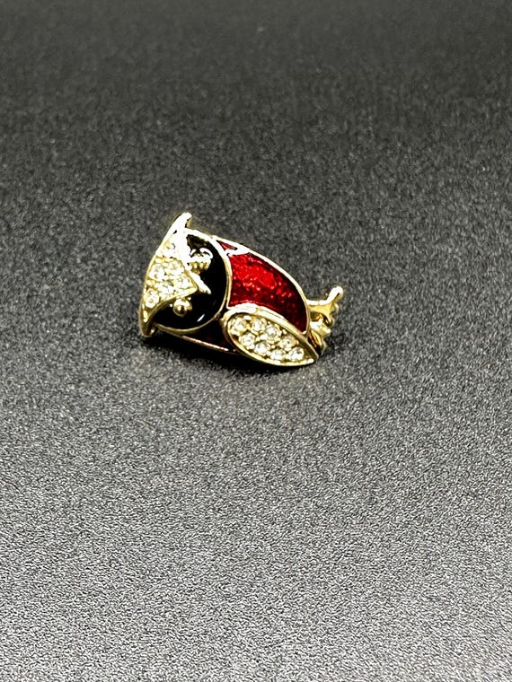 Krawattennadel Eule Brosche Wunderschöne schwarz … - image 9