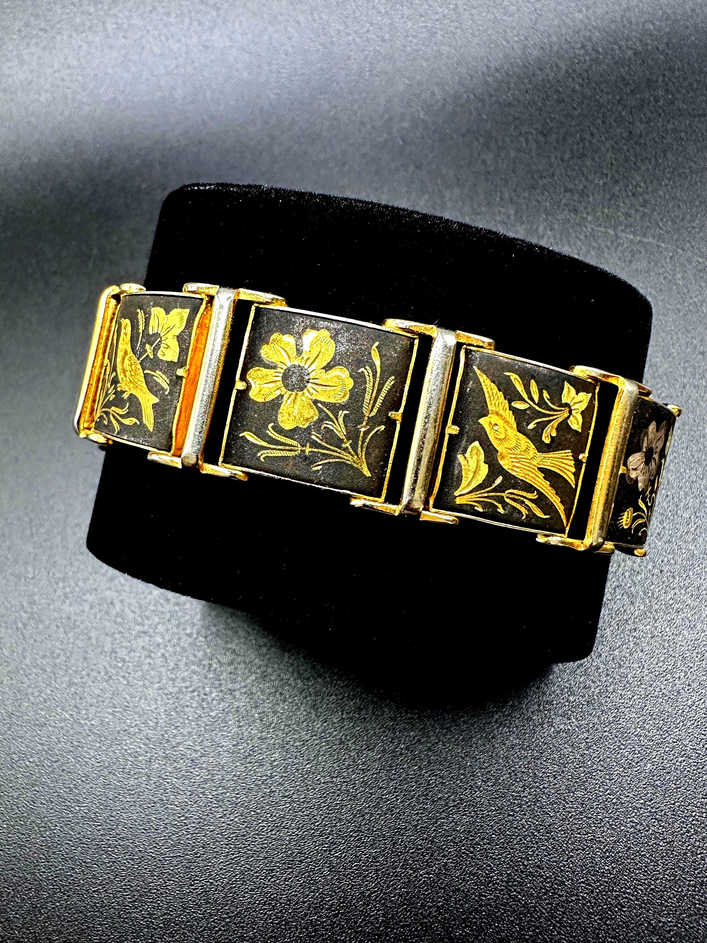 Bracelet Vintage 1970 Plaqué Or - 21.5 Cm - Neuf De Stock - État Parfait