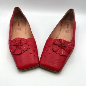 Couture Designer Shoes Vintage 1980s Haute Couture Designer PIERRE CARDIN genuine leather ballerina women's shoes