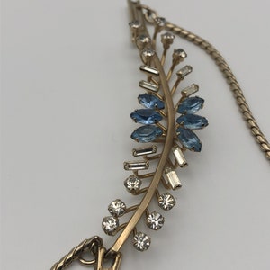 Collar de pedrería Baguette hermosa cadena de collar vintage de la década de 1950 imagen 7