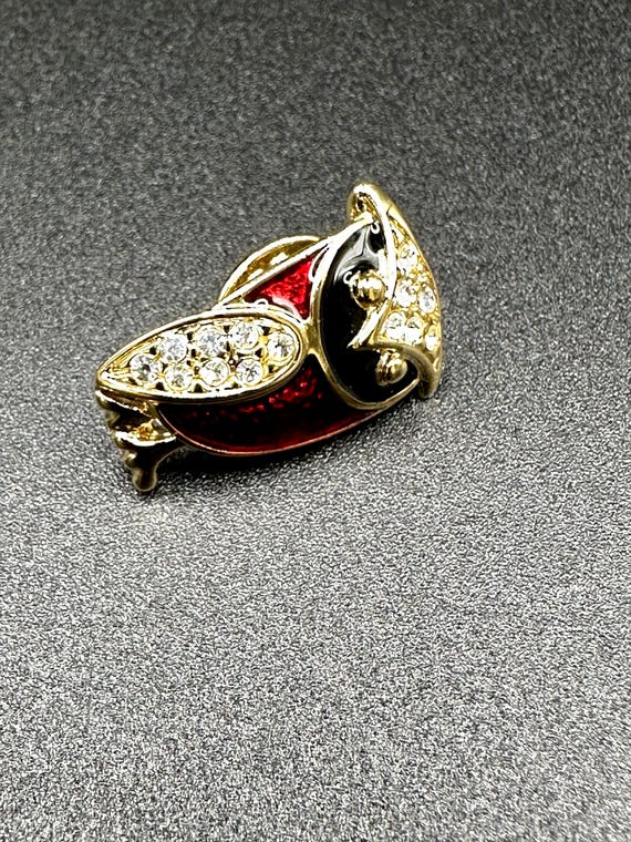 Krawattennadel Eule Brosche Wunderschöne schwarz … - image 6