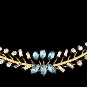 Collar de pedrería Baguette hermosa cadena de collar vintage de la década de 1950 imagen 1
