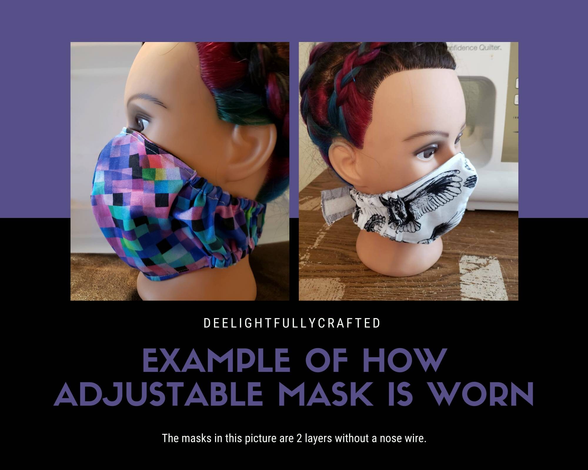 Adult Adjustable Hearing Aid Compatible Face Masks Double Sided