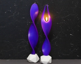 Angel candle blue-purple stands for protection and freedom! Special gift for your loved ones. Candle for occasions such as birthdays, weddings, births