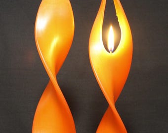 Engelslicht gelb-orange steht für Achtsamkeit und Erfolg! Handgemachtes Geschenk zu Weihnachten, Geburtstag. Engelskerzen Dekoration