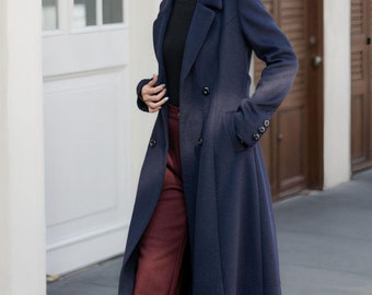 ジャケット・アウター NO ID Long Wool trench coat ZYXTIM Men's Trench Coat Winter Classic Wool Jacket Long