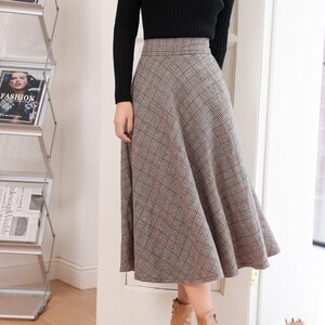 Wool Midi Skirt women, A Line Wool Skirt, Winter wool Skirt, High waisted Skirt, Wool Skirt Women, Plus size skirt, Custom Skirt 1161
