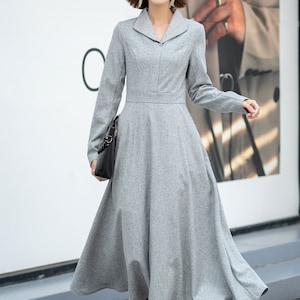 Wool Dress, Maxi Wool Dress, Winter Wool Dress, Sleeveless
