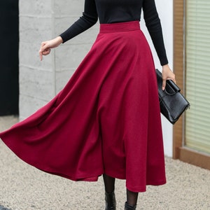 Wool Skirt, Womens Midi wool Skirt, A-Line Skirt, Wool skirt women, Winter Skirt, Plus Size Skirt, Warm Skirt, Handmade Skirt L0455