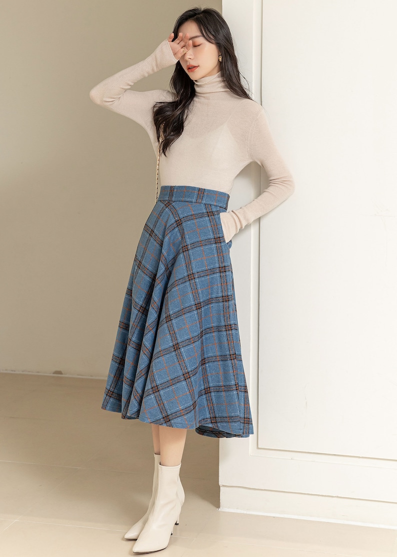Wool Skirt, Wool Midi Skirt, Winter Wool Skirt, A-line Wool Skirt, Wool ...