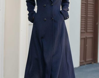 ジャケット・アウター AT LAST&CO WOOL COAT DARK NAVY NAVY Blue Wool Coats, Jackets & Vests for Men for Sale