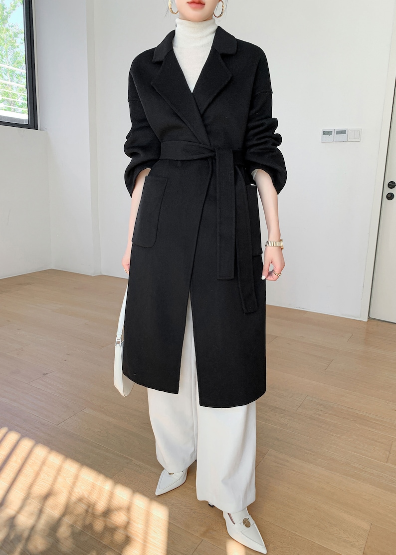 WOOL DOUBLE MAXI COAT COLLARLESS_YELLOW main image 0