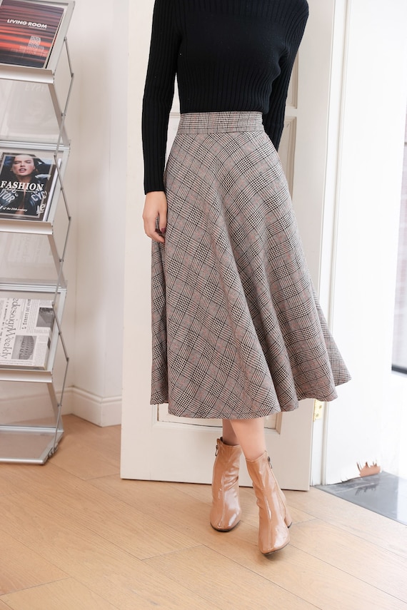 Women's plus hot sale size wool skirts