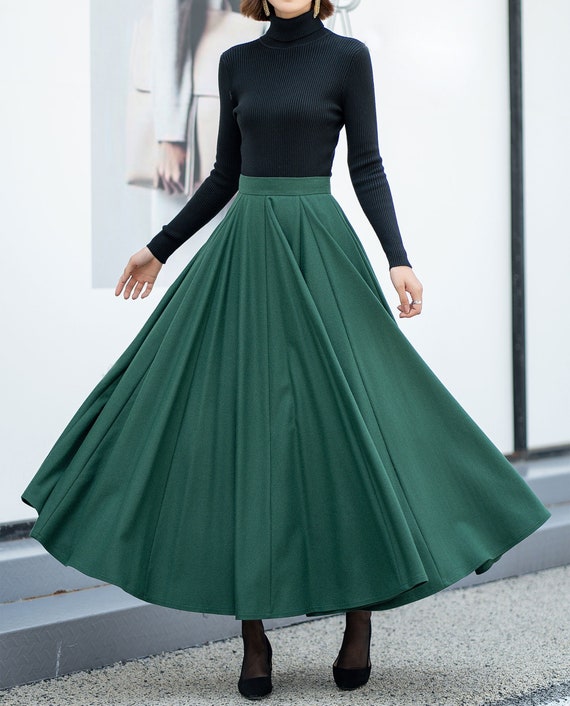 Maxi Womens wool skirt for winter 5228 # Maxi Womens wool skirt for winter 5228 #