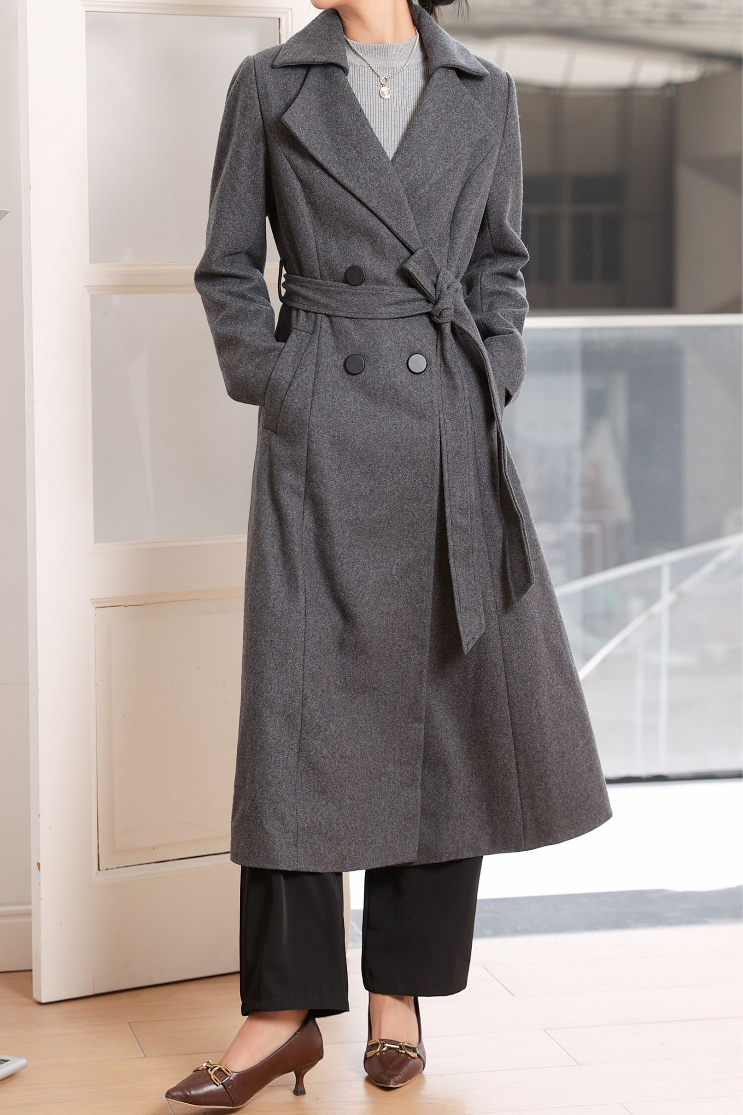 Sillage ウール コート charcoal grey WOOL COAT Sillage ウール コート charcoal grey WOOL COAT