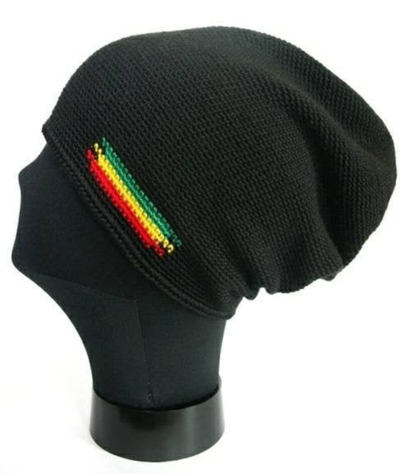 Black Rasta Hat Hand Knitting Rasta 