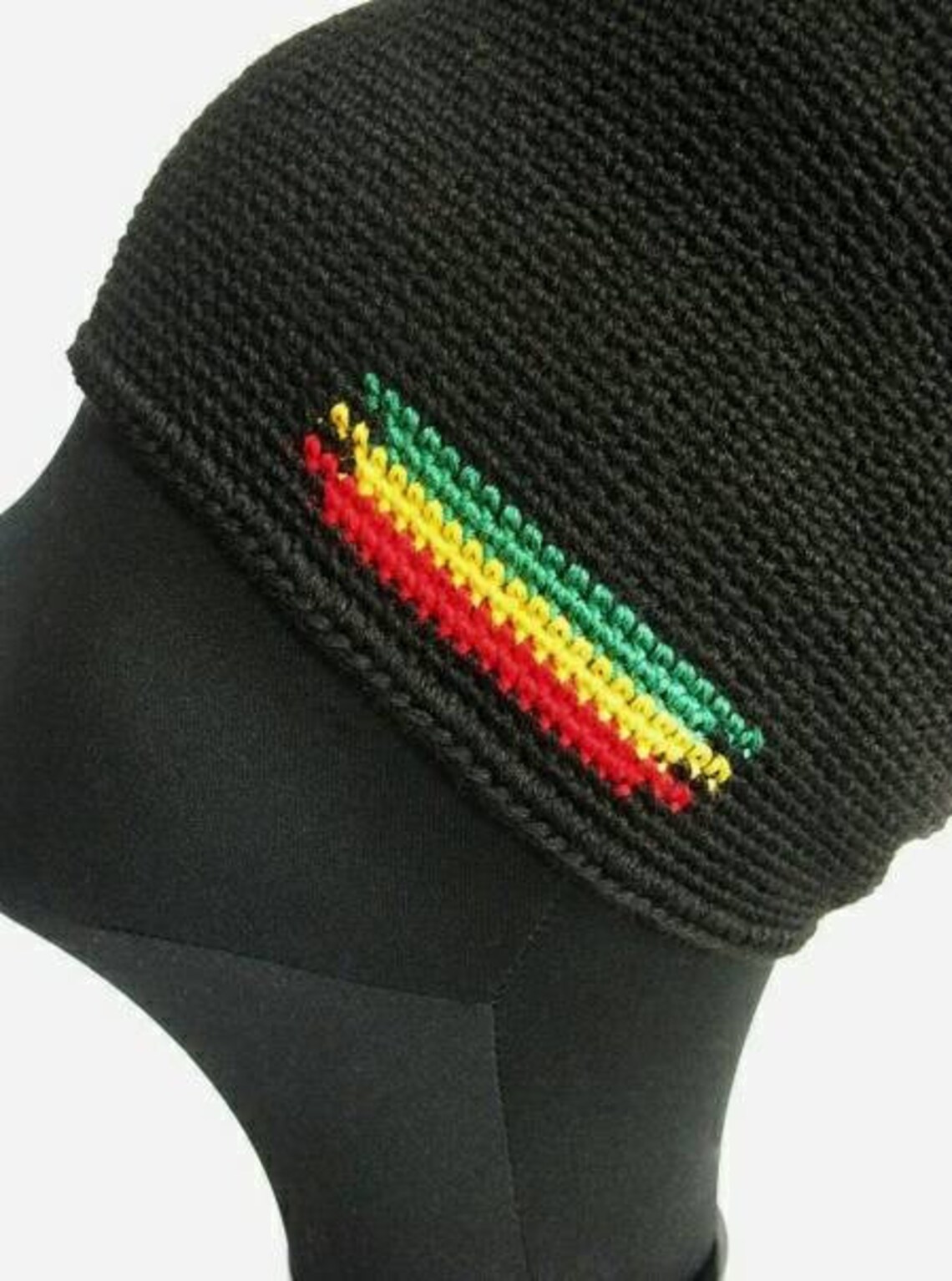 Black Rasta Hat Hand Knitting Rasta Beanie Crochet Rasta Etsy