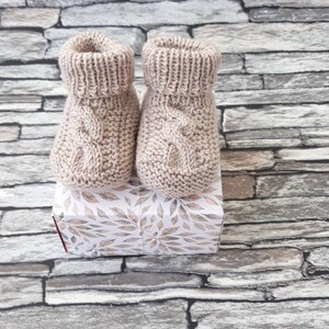 Babysocken / Babyschuhe handgestrickt aus Wolle Gr. S M L Sofort lieferbar Bild 6