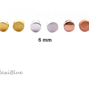 925/Si.Diskperle 6mm,925 Si.vg Rundscheibe Perle ,diy Silberschmuck,Diskperle silber,Diskperle gold,kleine Diskperlen 925 rosegold Bild 1