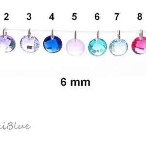 925 silver hydroquartz charms 4 mm and 6 mm, diy silver jewelry, small quartz pendants 925 silver birthstones