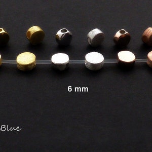 925/Si.Diskperle 6mm,925 Si.vg Rundscheibe Perle ,diy Silberschmuck,Diskperle silber,Diskperle gold,kleine Diskperlen 925 rosegold Bild 2