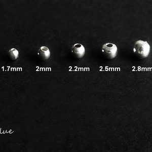 925 silver crimp beads in 1.7-2.8 mm, silver crimp beads, small silver beads, diy silver jewelry, extra small silver beads